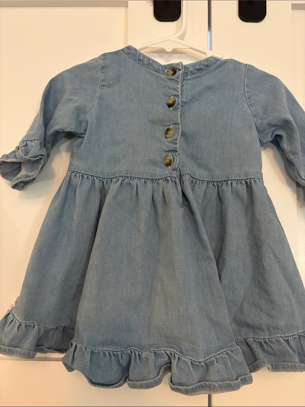 Ruffle Butts Light Blue Denim Ruffle Dress - Picture 2 of 3